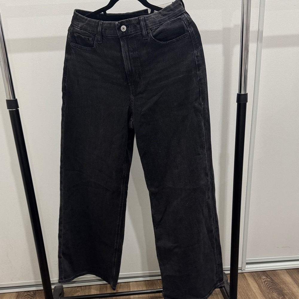 American Eagle Black Wide-Leg Jeans